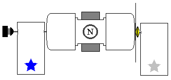 Rotor on stands with rubber plug attached