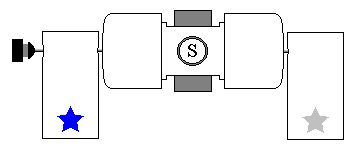 Rotor on stands with rubber plug attached